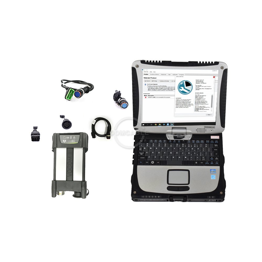 For Volvo Vocom II 88894000+V2.8.150 PTT dev2 VOCOM 2 Impact for volvo truck excavator loader diagnostic tool+ CF19 laptop