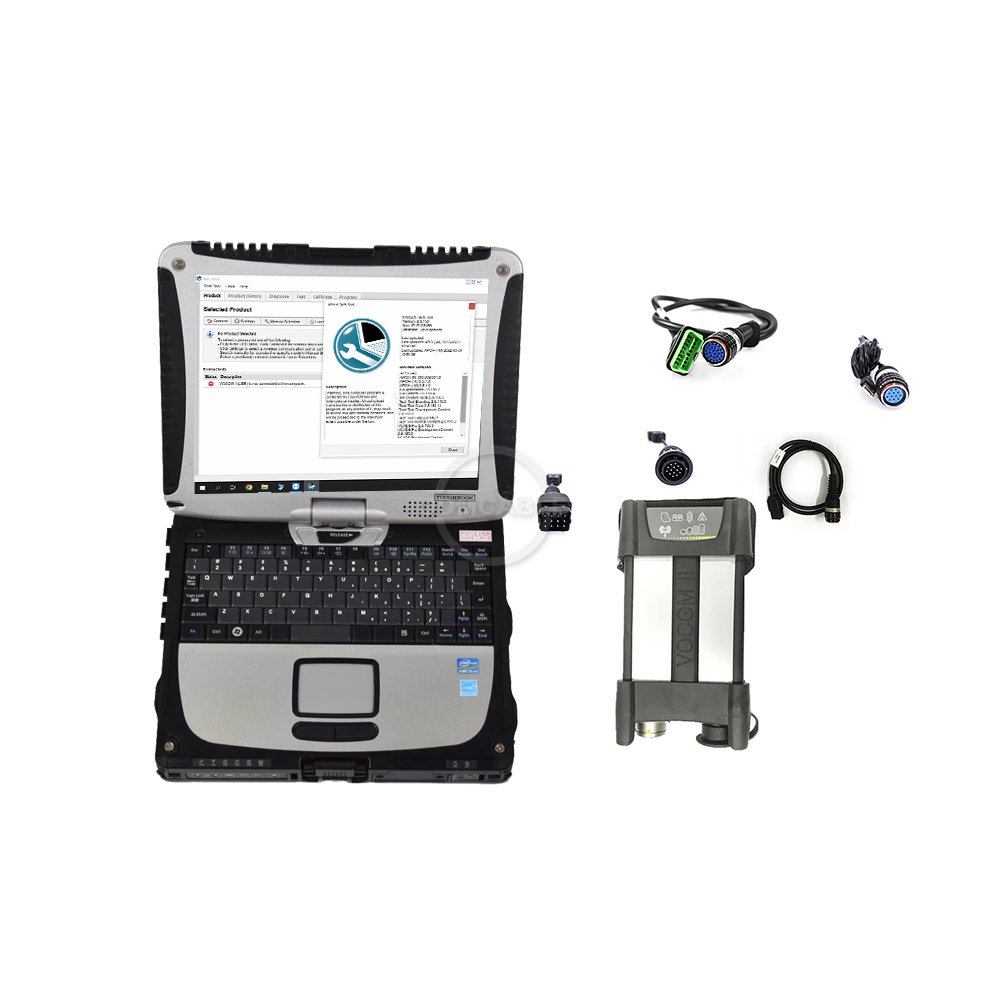 For Volvo Vocom II 88894000+V2.8.150 PTT dev2 VOCOM 2 Impact for volvo truck excavator loader diagnostic tool+ CF19 laptop