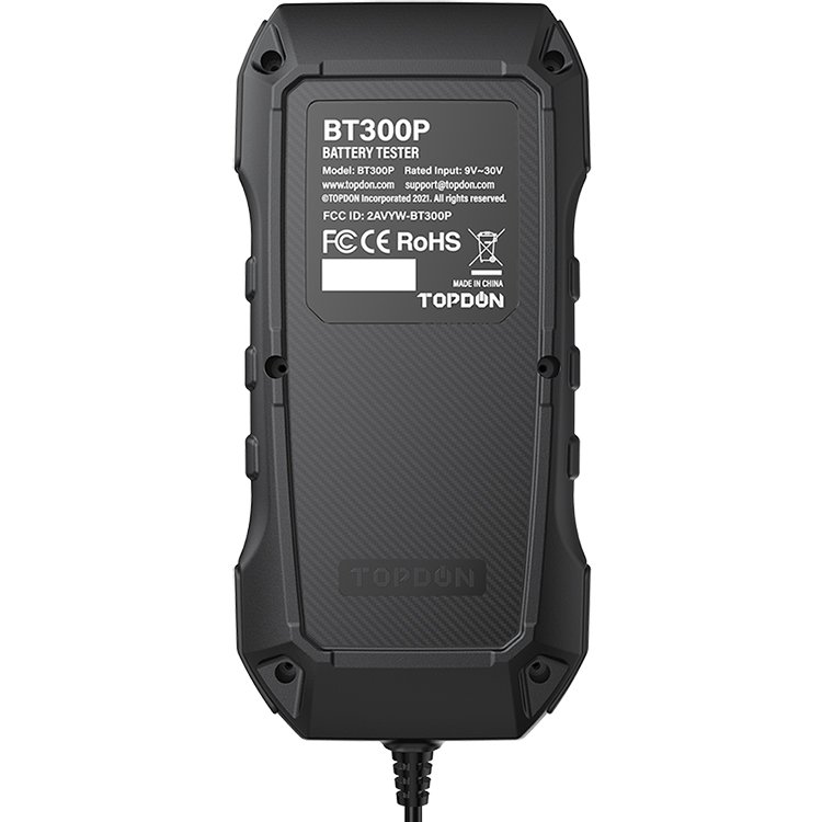 TOPDON Factory Price ODM OEM BT300P Portable Smart 12V Auto Car Digital Lead acid Battery Tester with Printer Batteries Testers