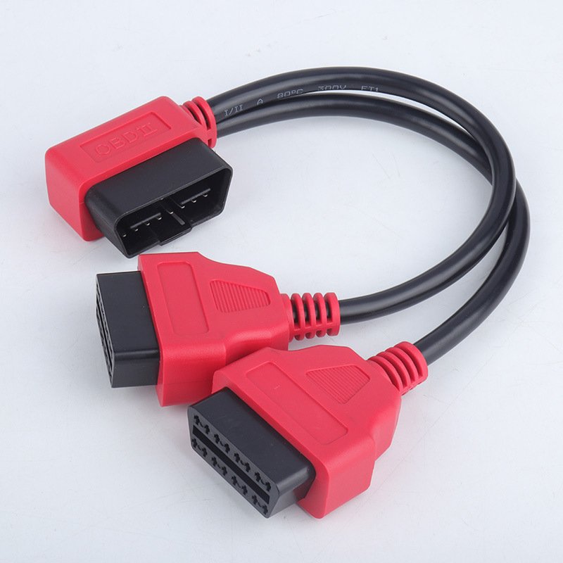 OBD2 1/2 adapter extension cable OBD extension cable 12V automotive use 16 pin core splitter