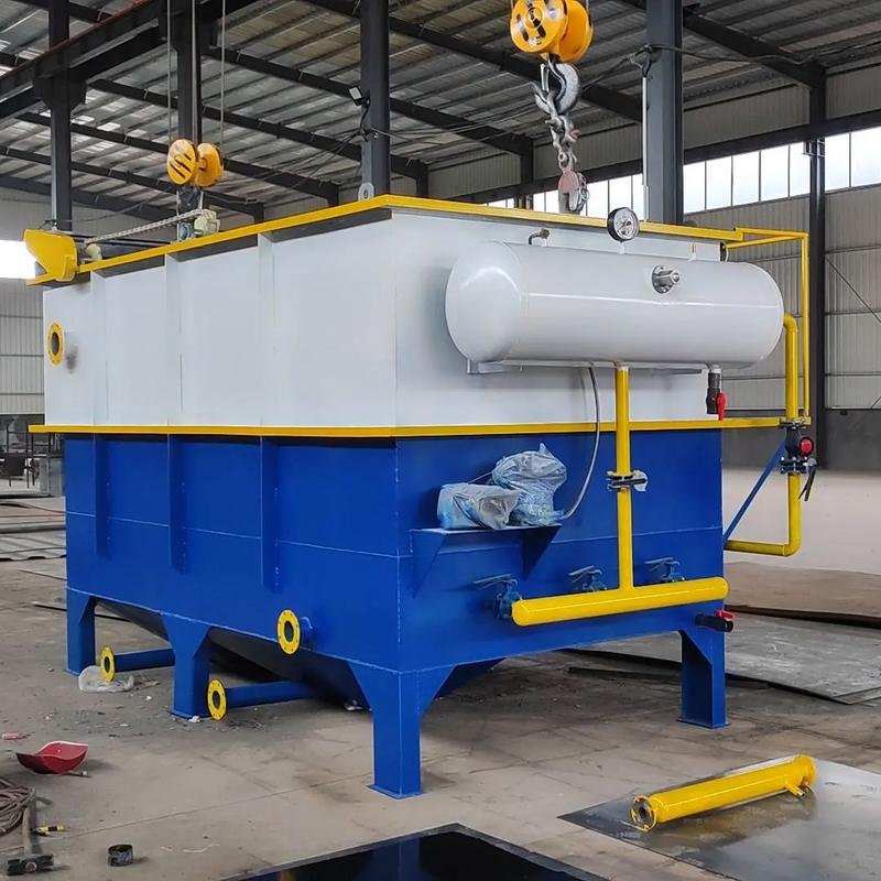 WasteWater Treatment PAM+ PAC+PH reaction device combine with DAF Dissolved Air Flotation for Industry wastewater treatment