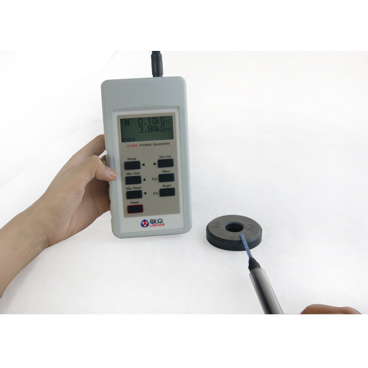 LINKJOIN LZ-642 portable teslameter sensor effect hall gauss tester gauss meter manufacture trade assurance supplier