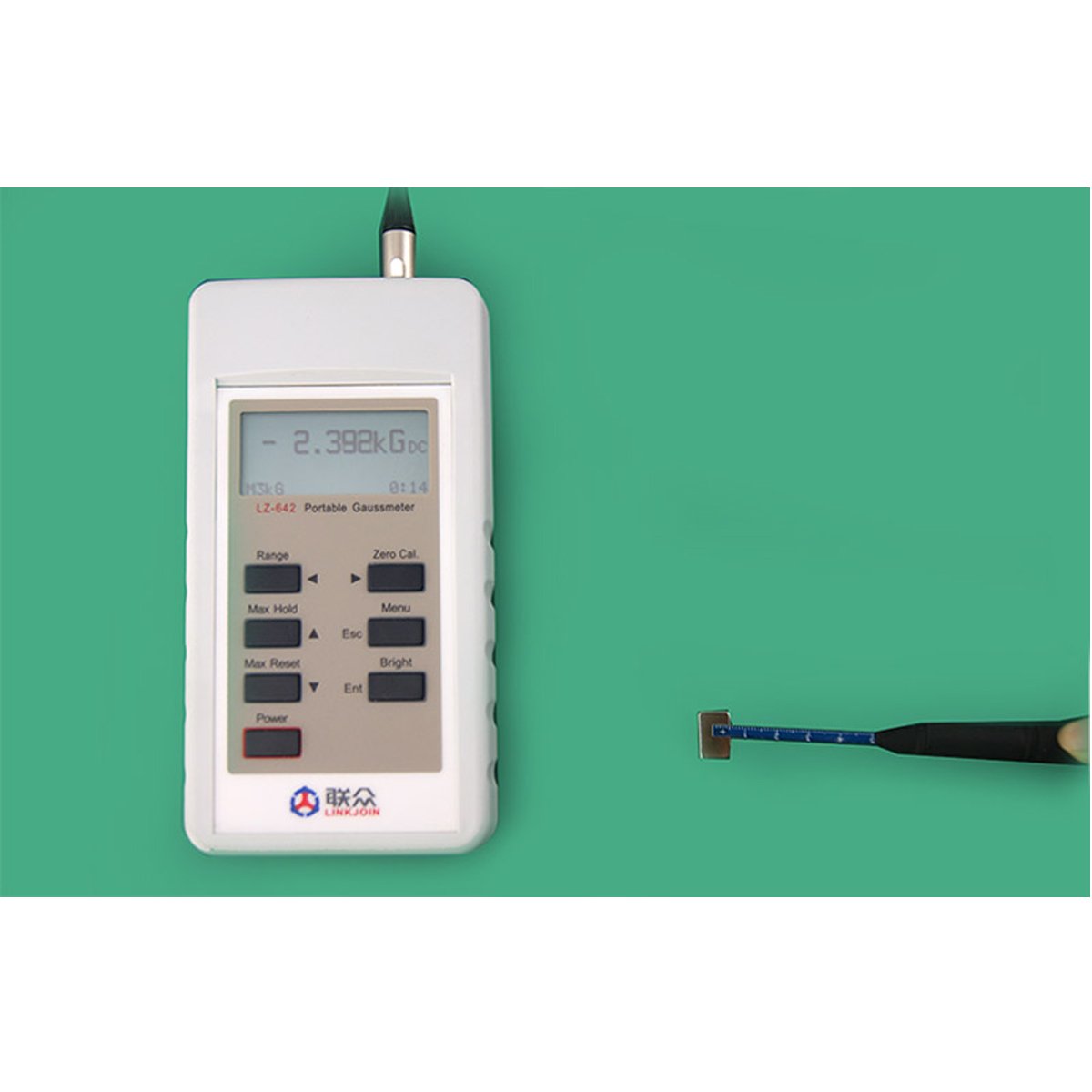 LINKJOIN LZ-642 portable teslameter sensor effect hall gauss tester gauss meter manufacture trade assurance supplier