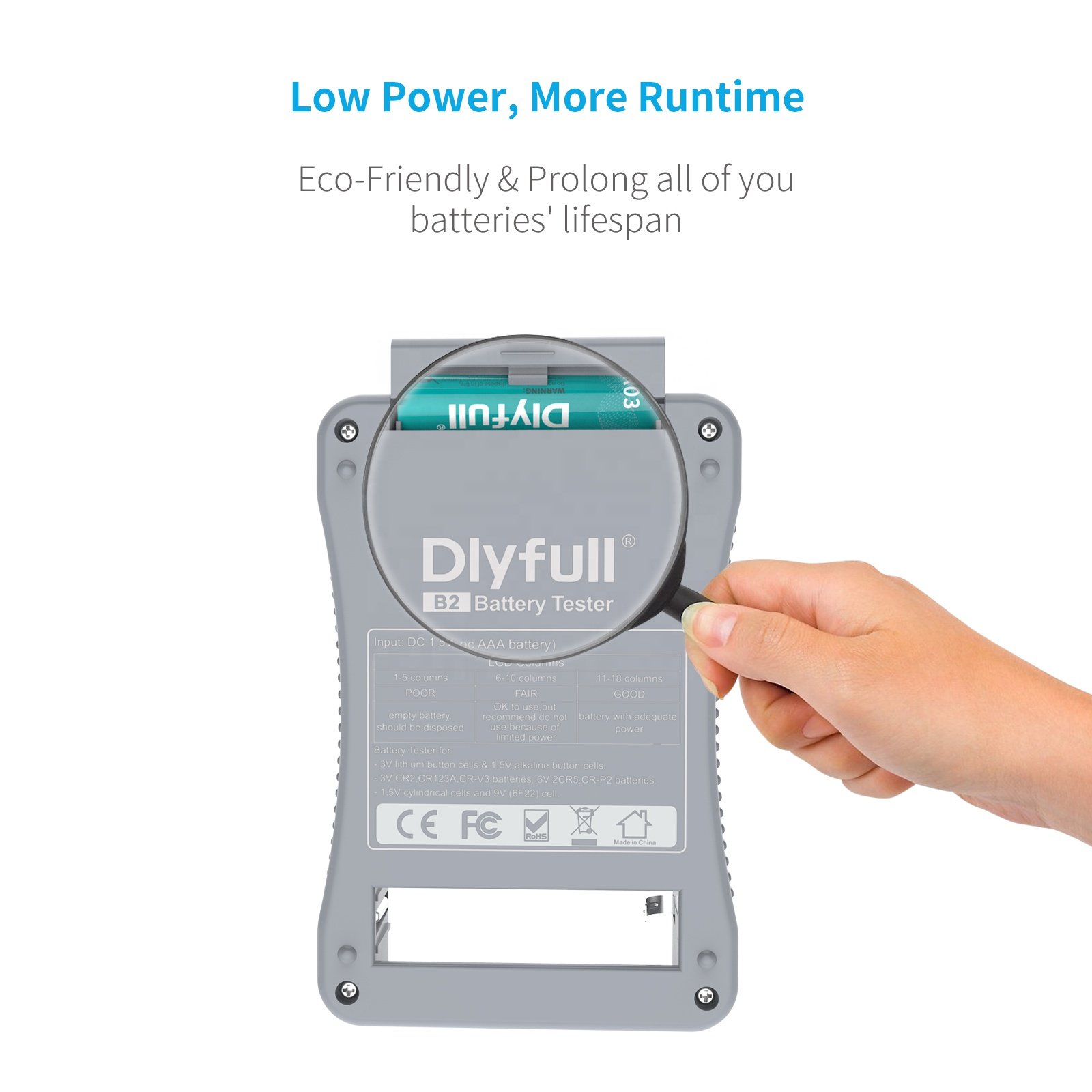 LCD Ni-MH battery tester for 1.2V AA/AAA/C/D/9V batteries analyzer battery power quality tester