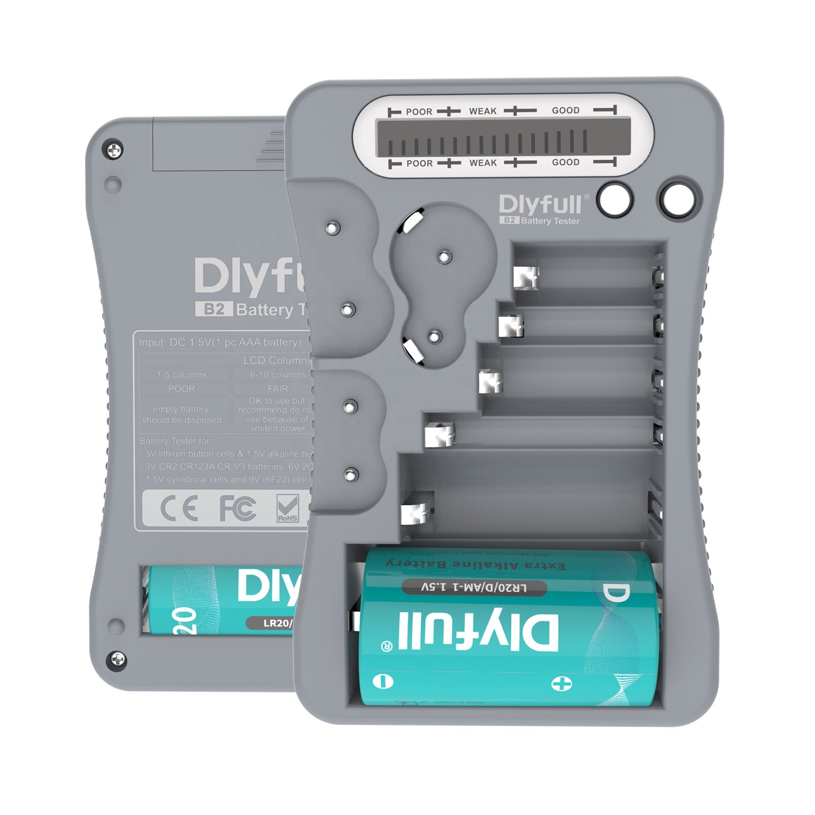 LCD Ni-MH battery tester for 1.2V AA/AAA/C/D/9V batteries analyzer battery power quality tester