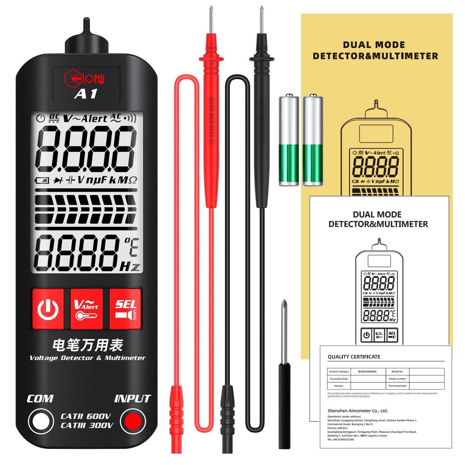 Battery Tester DC AC Voltage Tester digital Multimeter