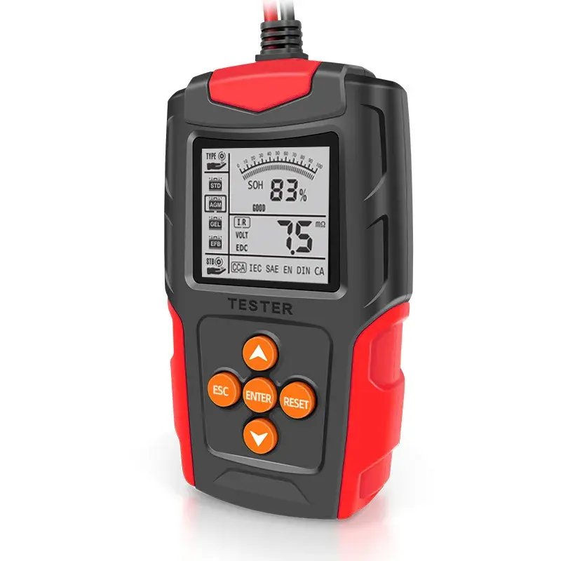 Podofo New hot sale Car Battery Tester 12V 24V DC Charger Analyzer Capacity Load Tester Cranking System Test