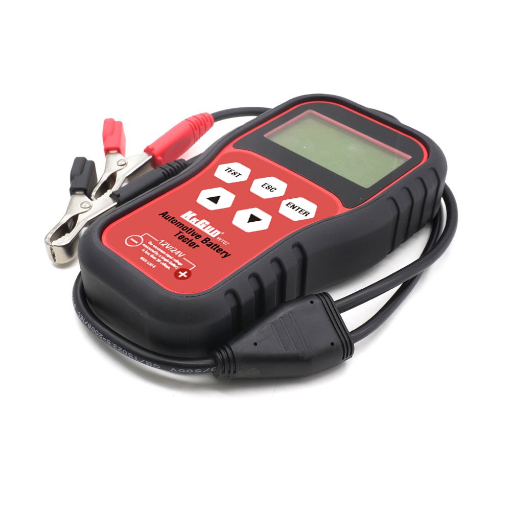 Universal 12V/24V Battery Tester for Cars EVs Motorcycles Trucks and Engineering Vehicles Lead-Acid Battery Checker analyzer