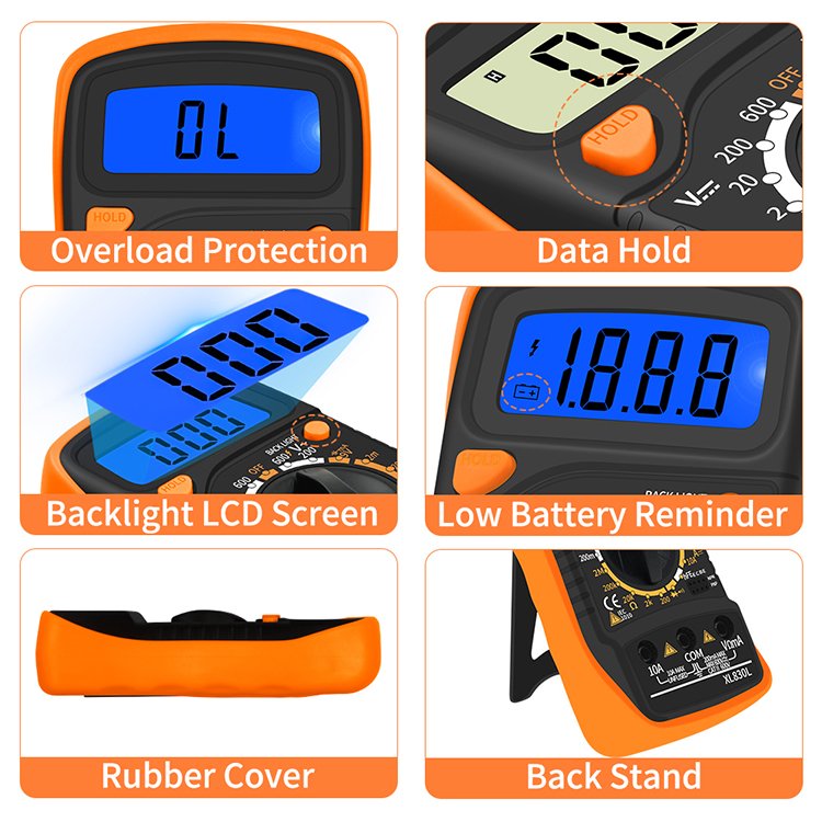 Low Price Digital Multimeter with LCD Display AC DC Voltmeter Ammeter Ohm Volt Tester Multimetro