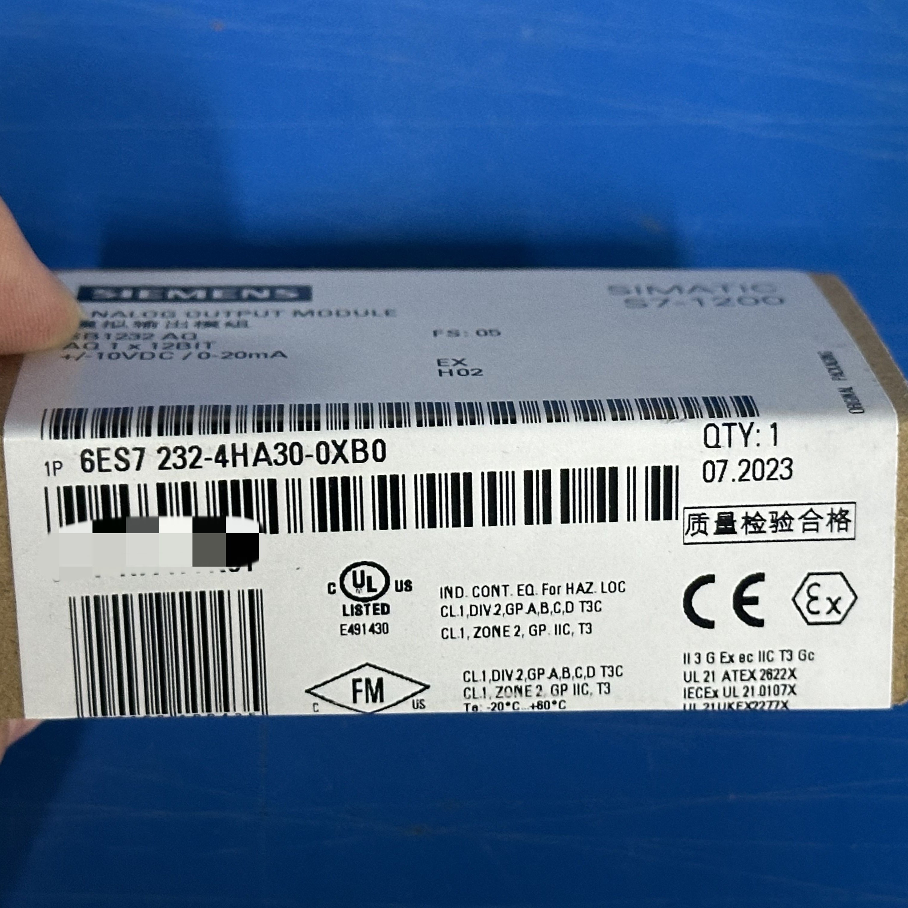 Brand New Siemens SIMATIC S7-1200 Analog Output Module Original 6ES7232-4HA30-0XB0 for PLC PAC & Dedicated Controllers