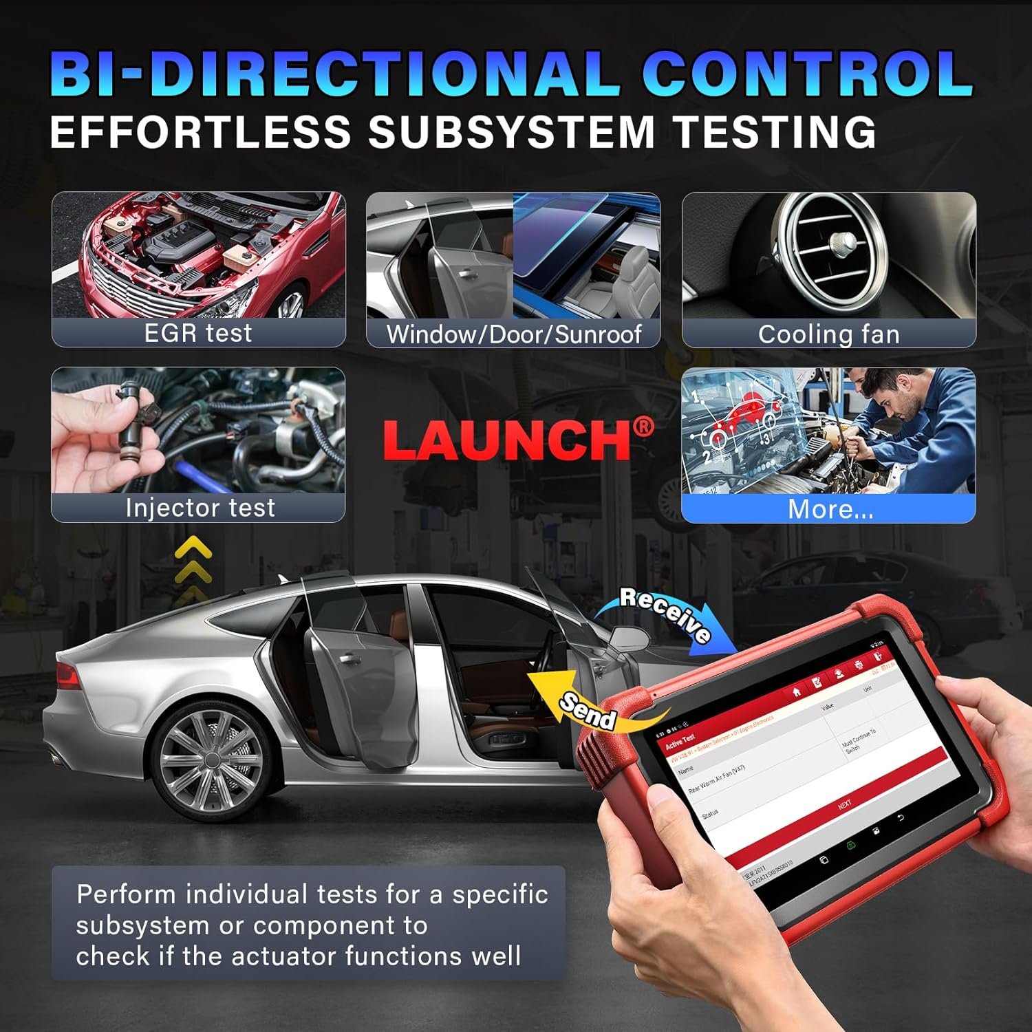 LAUNCH X431 CRP919XBT OBD2 Scanner 2024 Bidirectional Diagnostic Tool,CANFD&DOIP Support 2024 Model,2Yrs Update