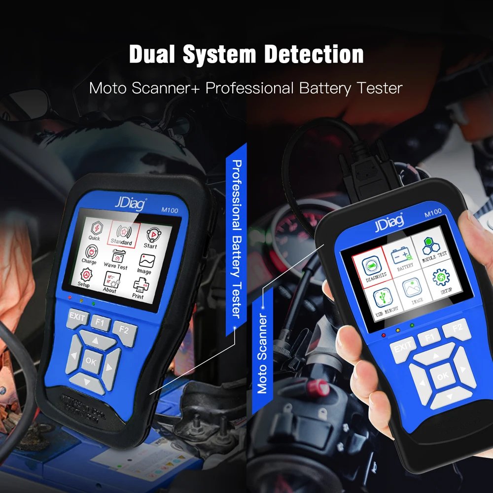 JDIAG TopDiag M100 Full Version Dual System Diagnostic Scanner Support Read/Erase Fault Codes Upgrade Moto Auto Diagnostic Tools