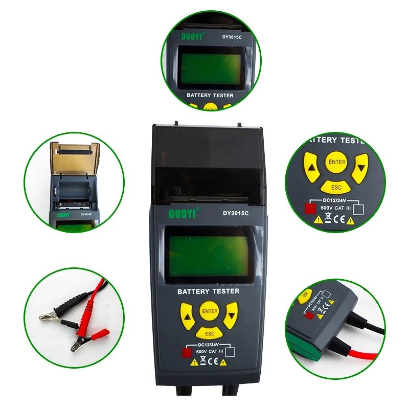 DY3015C 12V/24V Battery Tester Battery Analyzer Repair Test tool 30-200AH