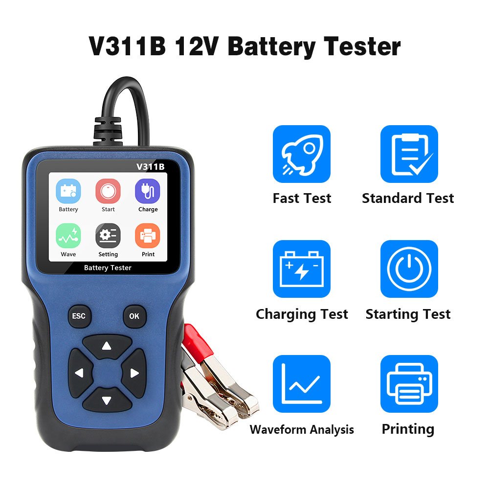 V311B battery tester for testing the car 12V battery