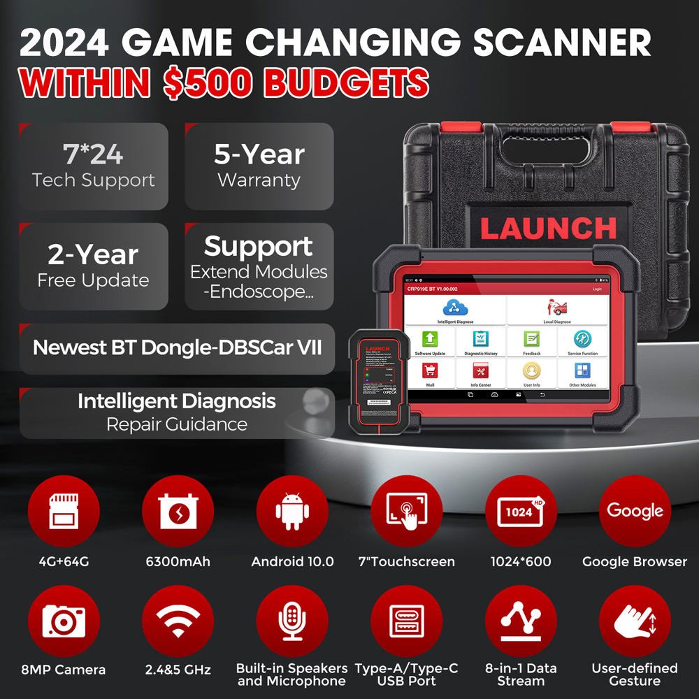 New LAUNCH X431 CRP919E BT All in One Diagnostic Tool launch scanner Cover 150+ Brands ecu programming tools