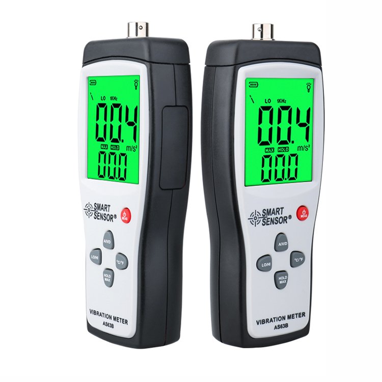 AS63B Digital Vibration Meter Vibrometer Handheld Vibration Tester with acceleration velocity measurement