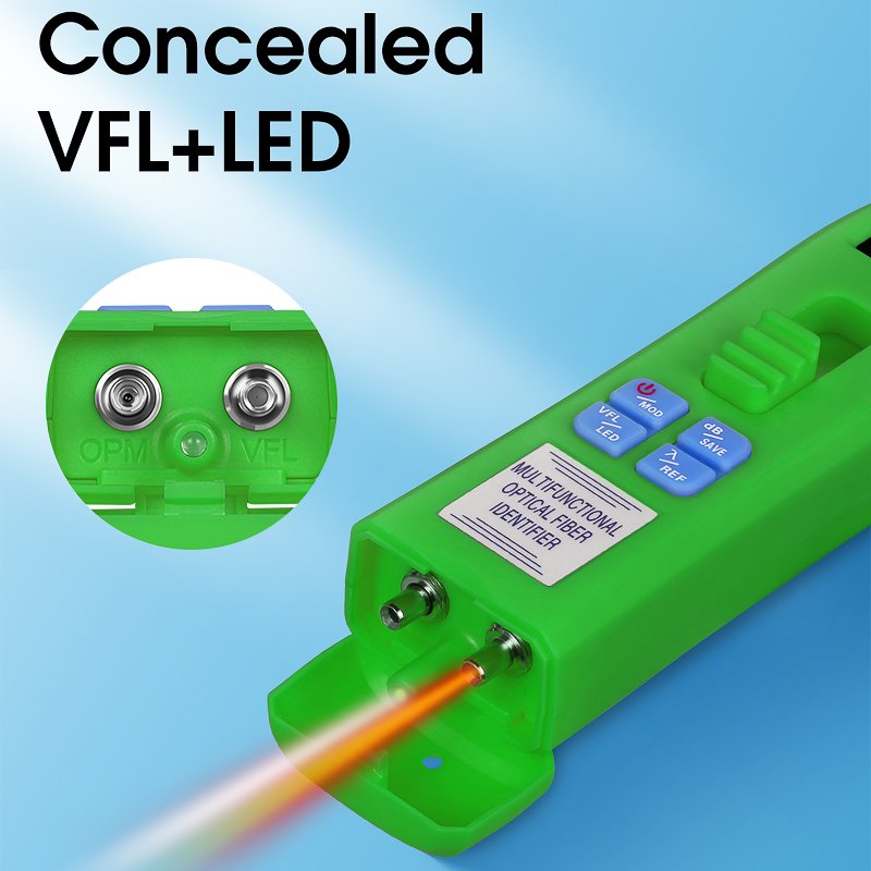 COMPTYCO MINI Charging Type Live Detector Identifier OFI+OPM+30mw VFL+LED 4 in 1 Tester SM MM fiber cable Optic Fiber Identifier
