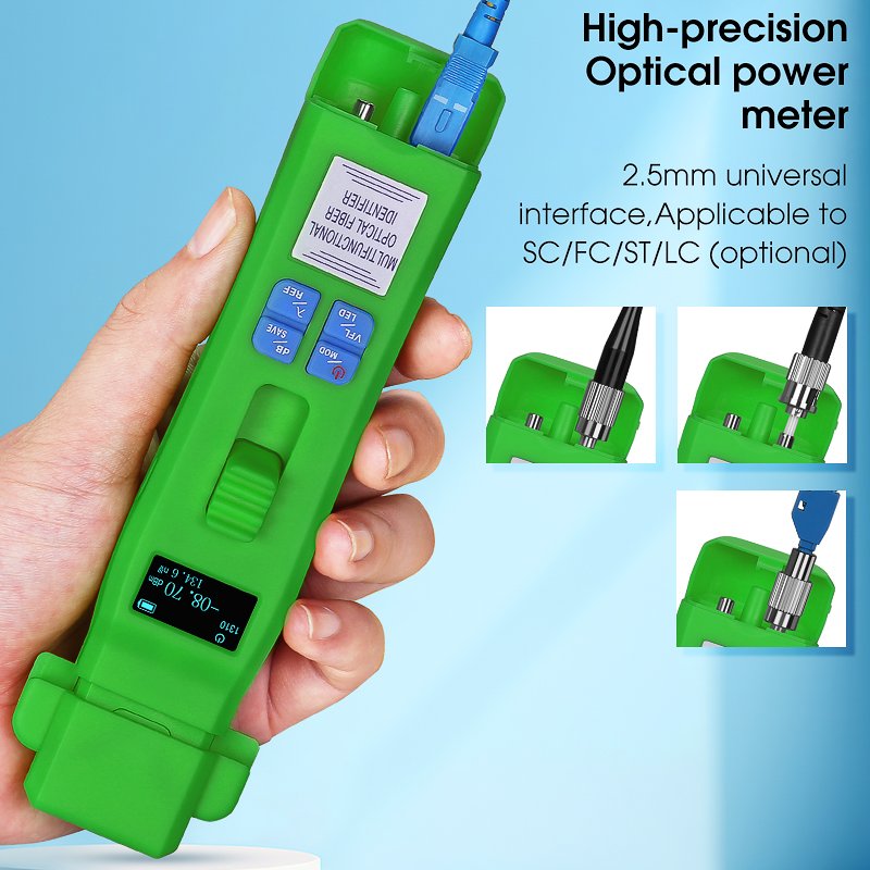 COMPTYCO MINI Charging Type Live Detector Identifier OFI+OPM+30mw VFL+LED 4 in 1 Tester SM MM fiber cable Optic Fiber Identifier
