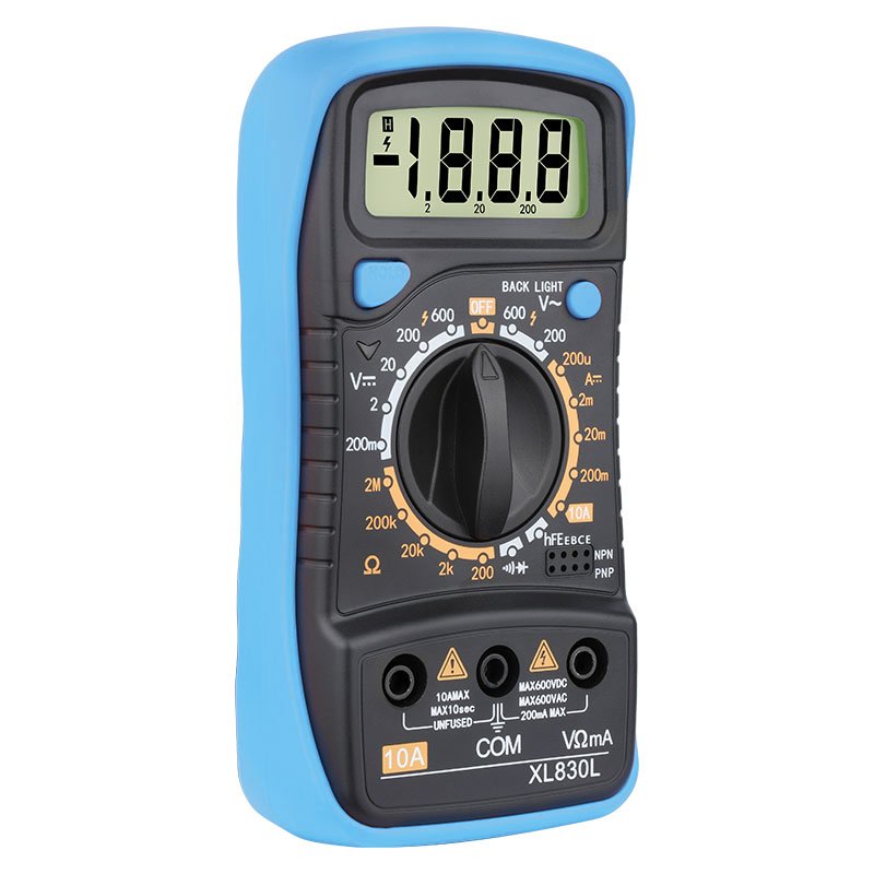XL830L Handheld Digital Multimeter LCD Backlight Portable AC/DC Ammeter Voltmeter Ohm Voltage Tester Meter Multimetro