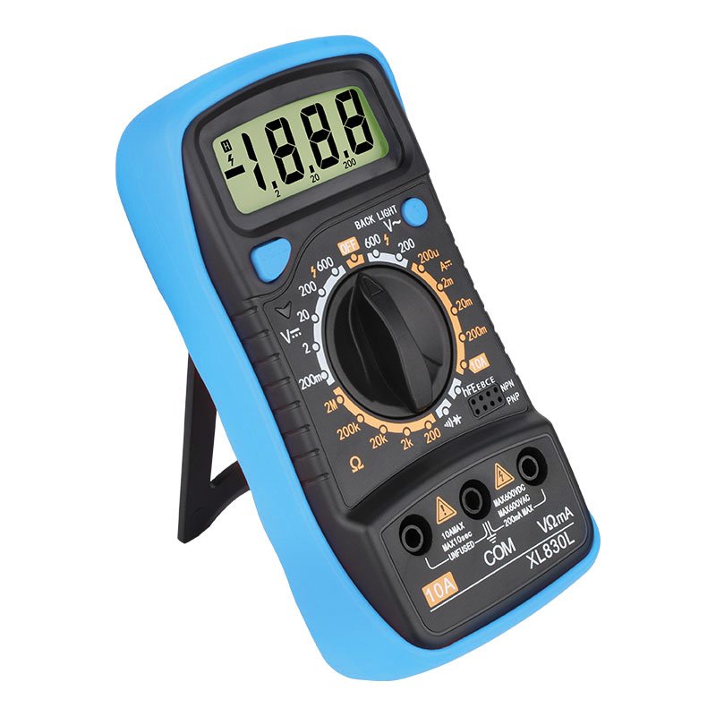XL830L Handheld Digital Multimeter LCD Backlight Portable AC/DC Ammeter Voltmeter Ohm Voltage Tester Meter Multimetro