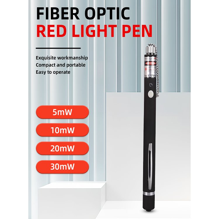 Fiber Optic Visual Fault Locator 20km Range VFL Pen Style 2.5mm universal connector for FTTH Red Detector Laser Cable Tester