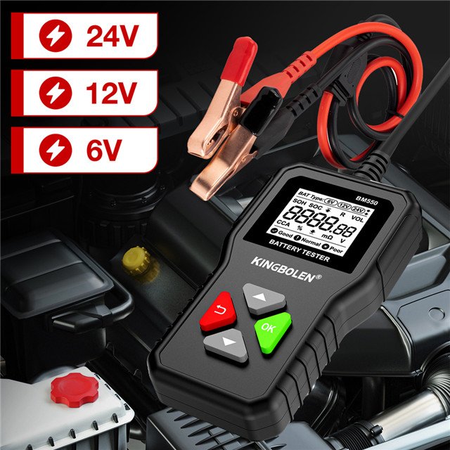 Universal BM560 BM550 Car Battery Tester 24V 6V 12V 3-in-1 bm 550 Automotive Test Tools show Battery Life hot sales