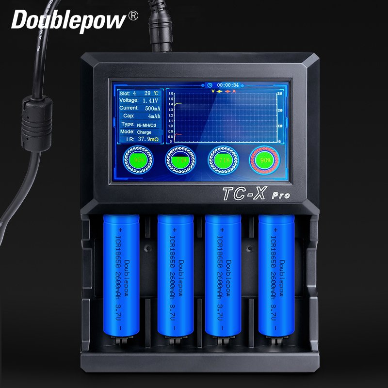 smart touch screen LCD Display Checker rechargeable lithium battery tester for 1.2V AA AAA C D Batteries