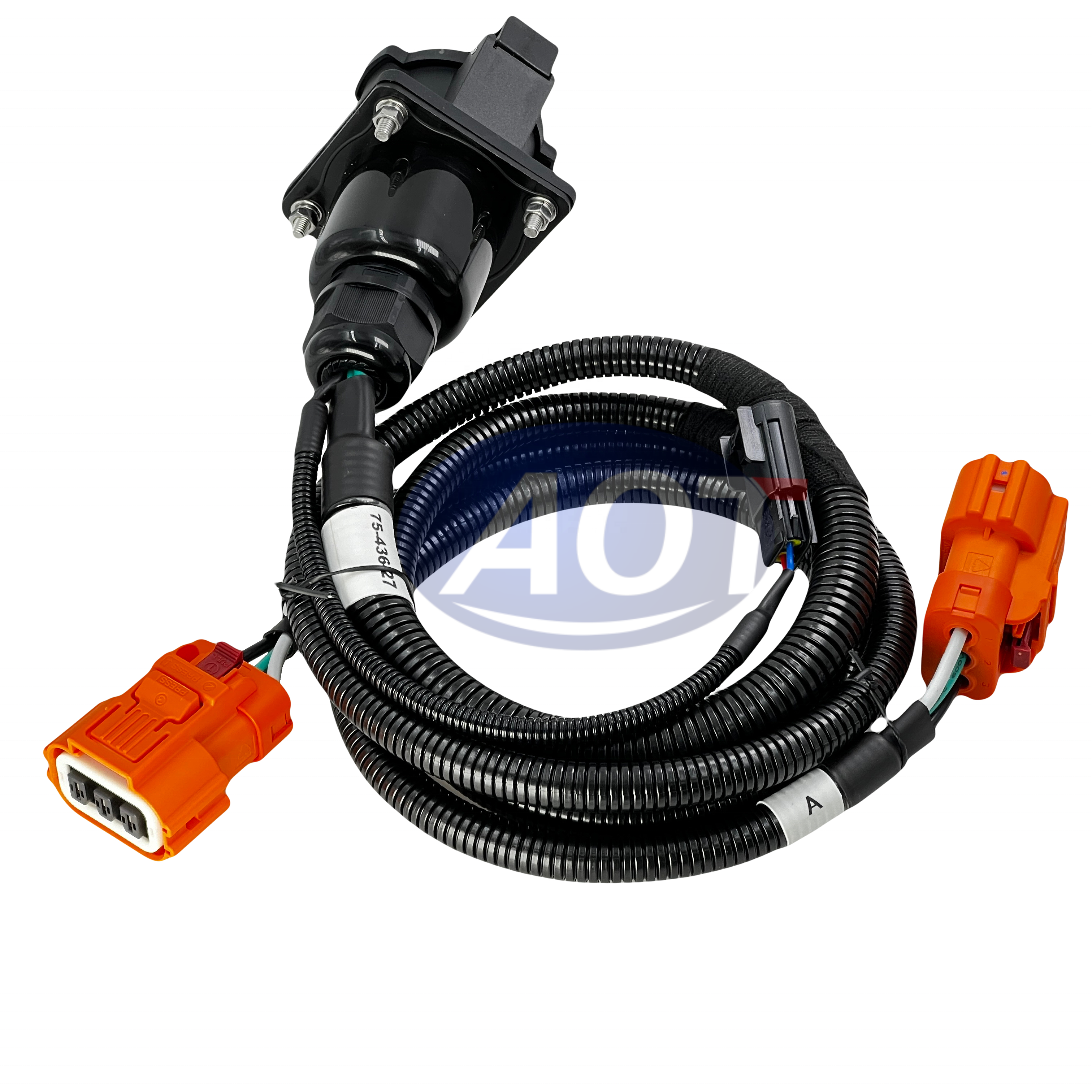 AOTAI Custom Type1 SAE J1772 EV Charger Inlet Socket 32A with A-mphenol 633063 A-ptiv Del-phil 13510099 Connector Splitter Cable