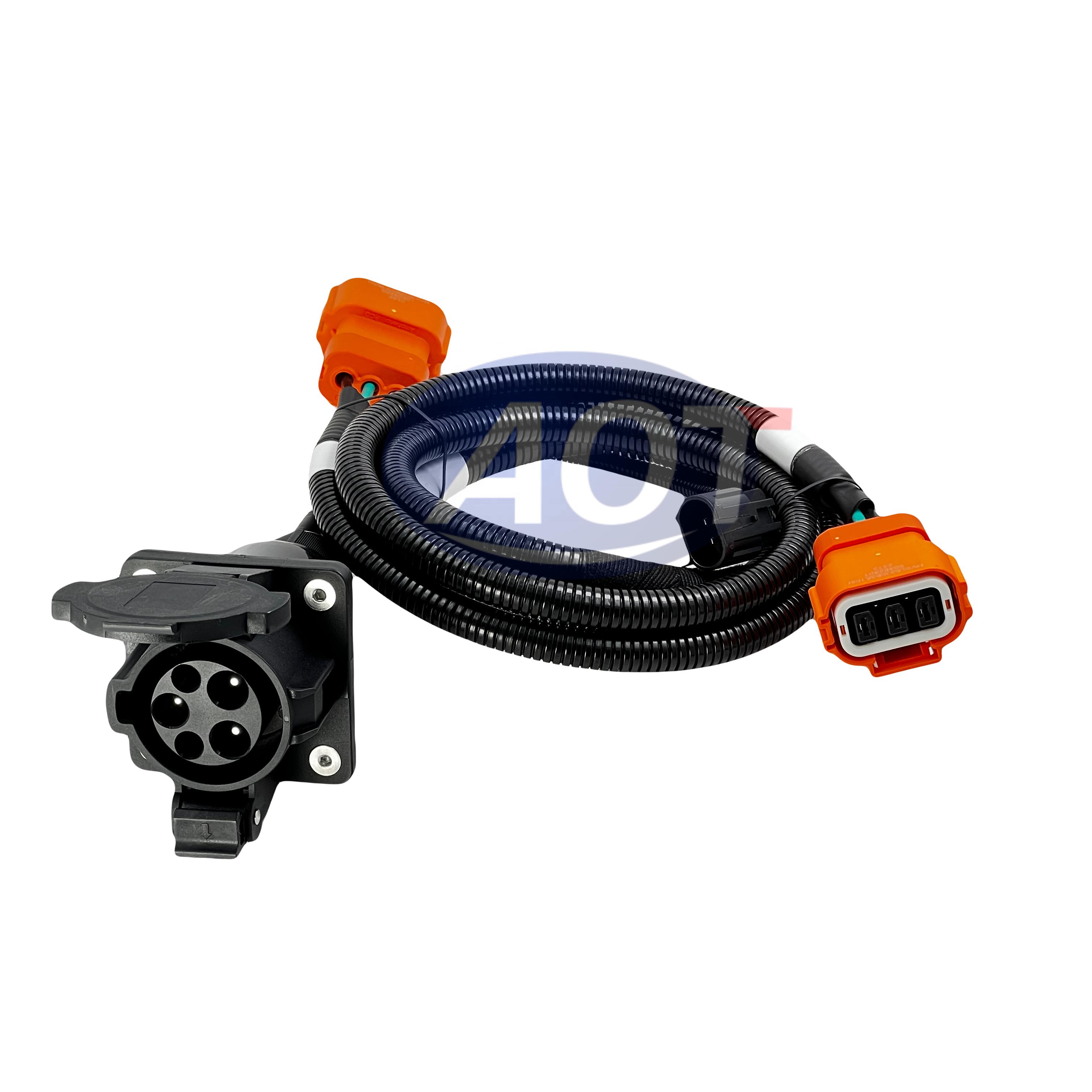 AOTAI Custom Type1 SAE J1772 EV Charger Inlet Socket 32A with A-mphenol 633063 A-ptiv Del-phil 13510099 Connector Splitter Cable