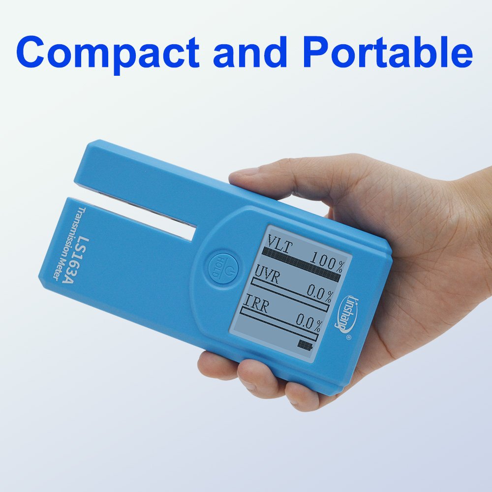 RTS LS163 LS163A Transmission Meter Solar Film Tester VLT 940nm 1400nm IR 365nm UV Rejection Rate Window Tint Meter