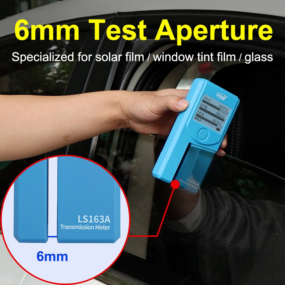 RTS LS163 LS163A Transmission Meter Solar Film Tester VLT 940nm 1400nm IR 365nm UV Rejection Rate Window Tint Meter