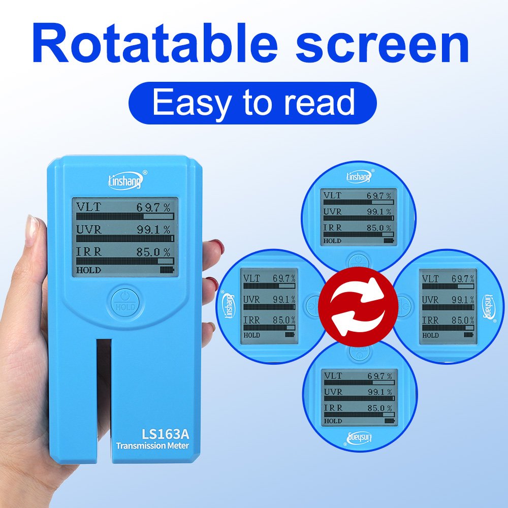 RTS LS163 LS163A Transmission Meter Solar Film Tester VLT 940nm 1400nm IR 365nm UV Rejection Rate Window Tint Meter