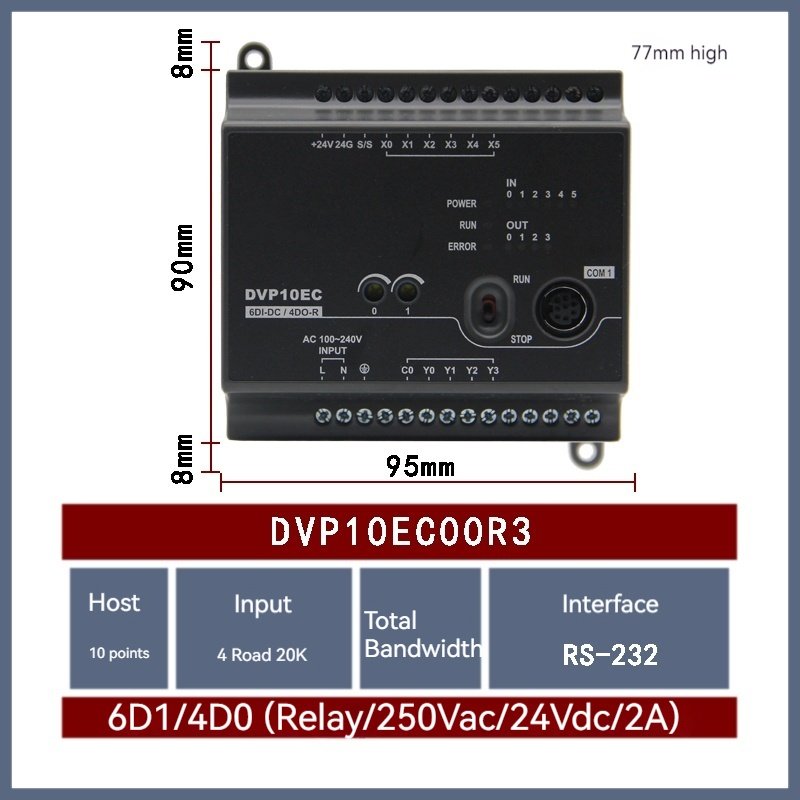 EC3 Series PLC PAC & Dedicated Controllers-Models DVP10 14 16 20 24 30 32 40 48 60EC00R3 EC00T3