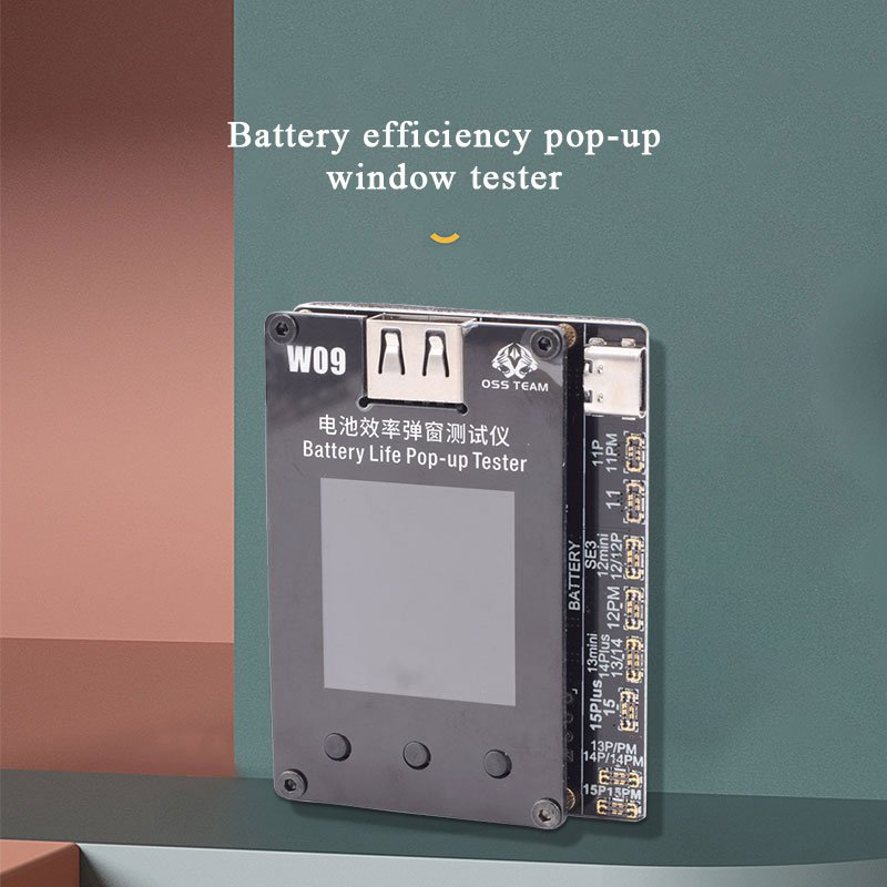OSS W09 Pro V3 Battery Efficiency Pop up Tester Mobile Phone 11 - 15 ProMax No Need External Cable Battery Data Modify Tool