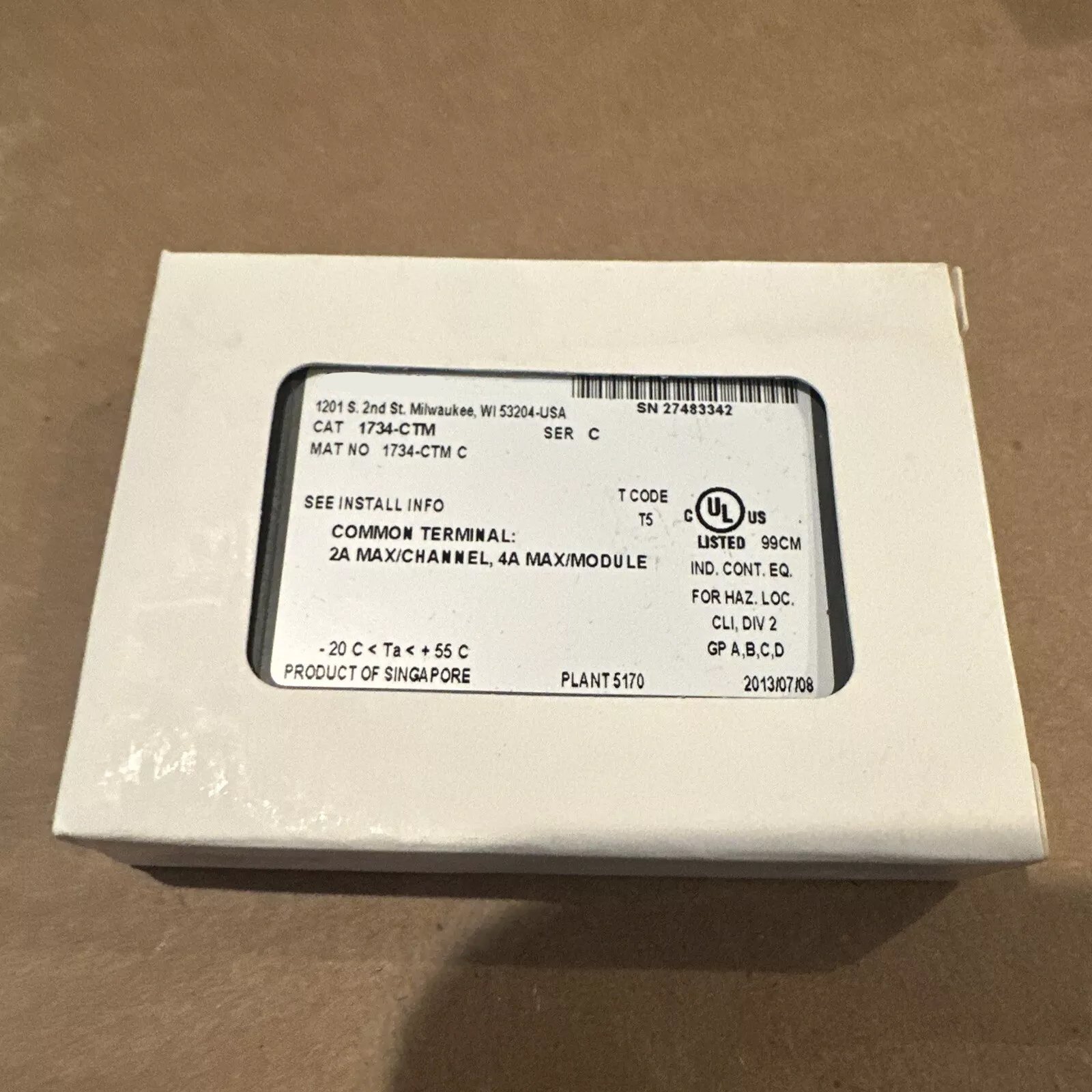 New 1734-CTM Series C Point I/O Common Terminal Module for PLC PAC & Dedicated Controllers