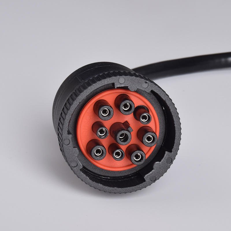9 Pin J1939 to 16 Pin OBD 2 Female Interface Diagnostic Cable car obd Adapter for Heavy Duty Truck Trackers Scan Tools OBDII
