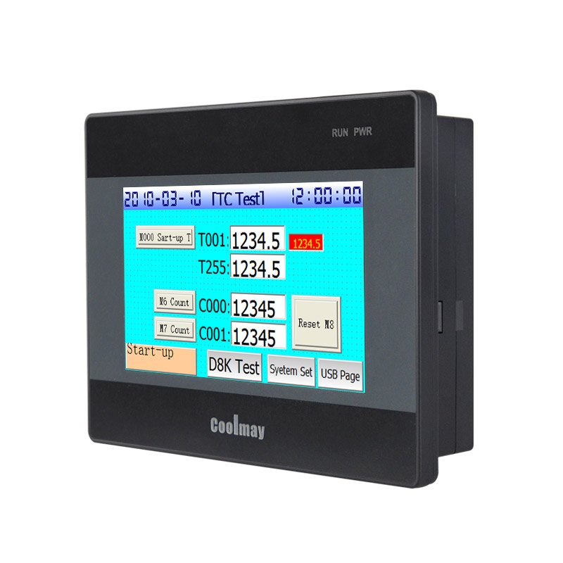 Coolmay 4.3 Inch HMI Touch Screen Panel Modbus RS232 RS485 Control New Human Machine Interface for PLC PAC Dedicated Controllers