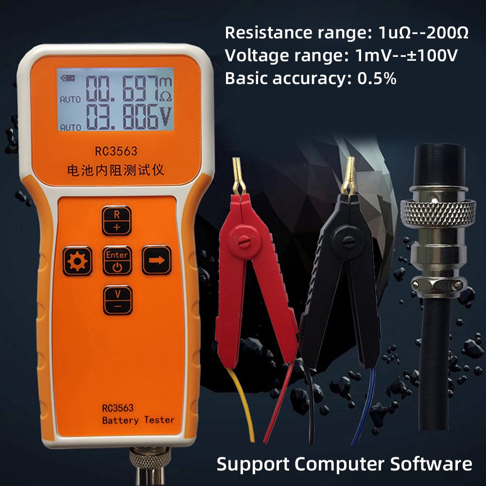 RC3563 Battery Tester Measuring Internal Resistance Detector High Precision Voltage Tester For RC18650 Lithium Battery