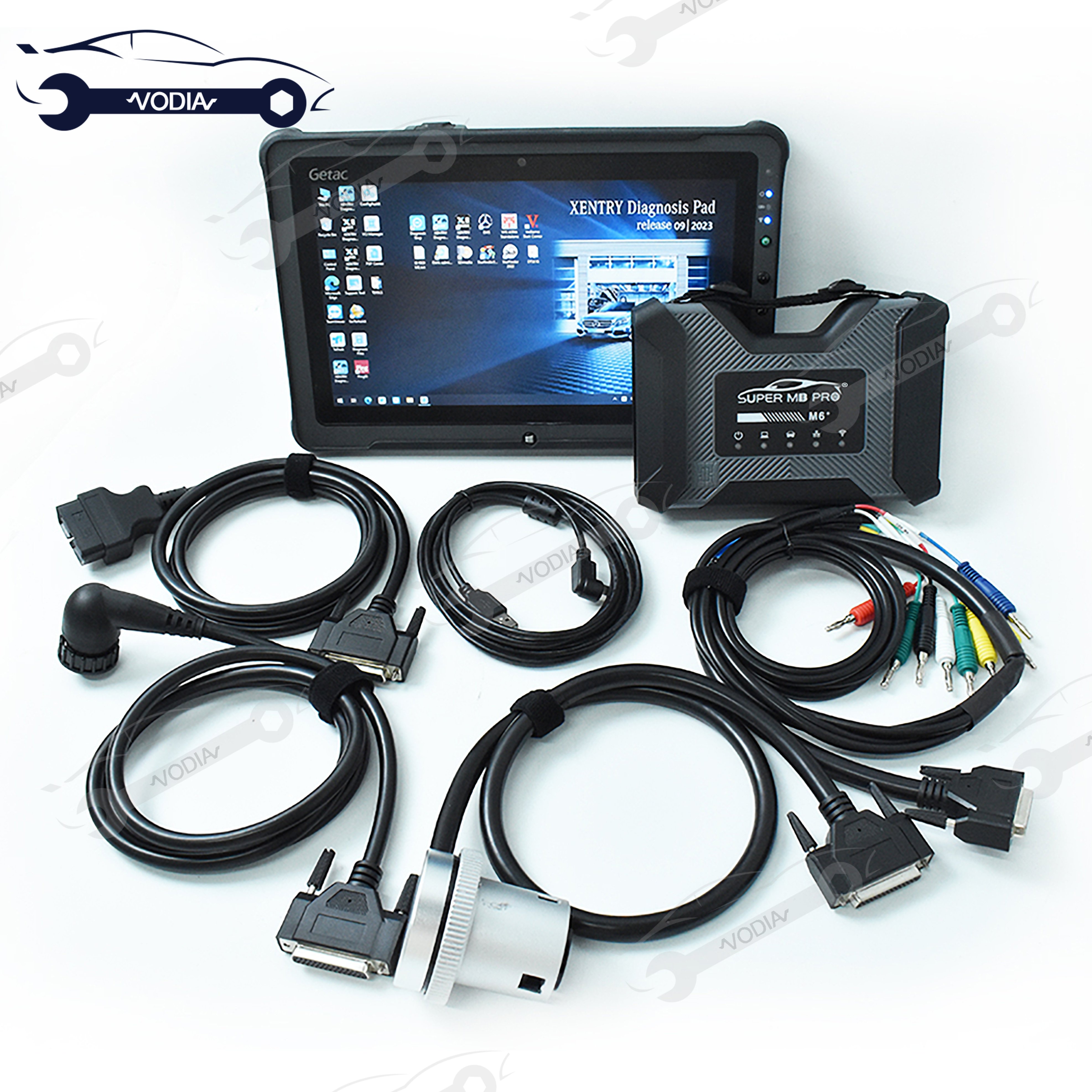 Newest SUPER MB Pro M6 Diagnosis V CI with Multiplexer XENTRY for Benz Car Truck Diagnostic Tool PK C4 C5 C6 and F110 Tablet