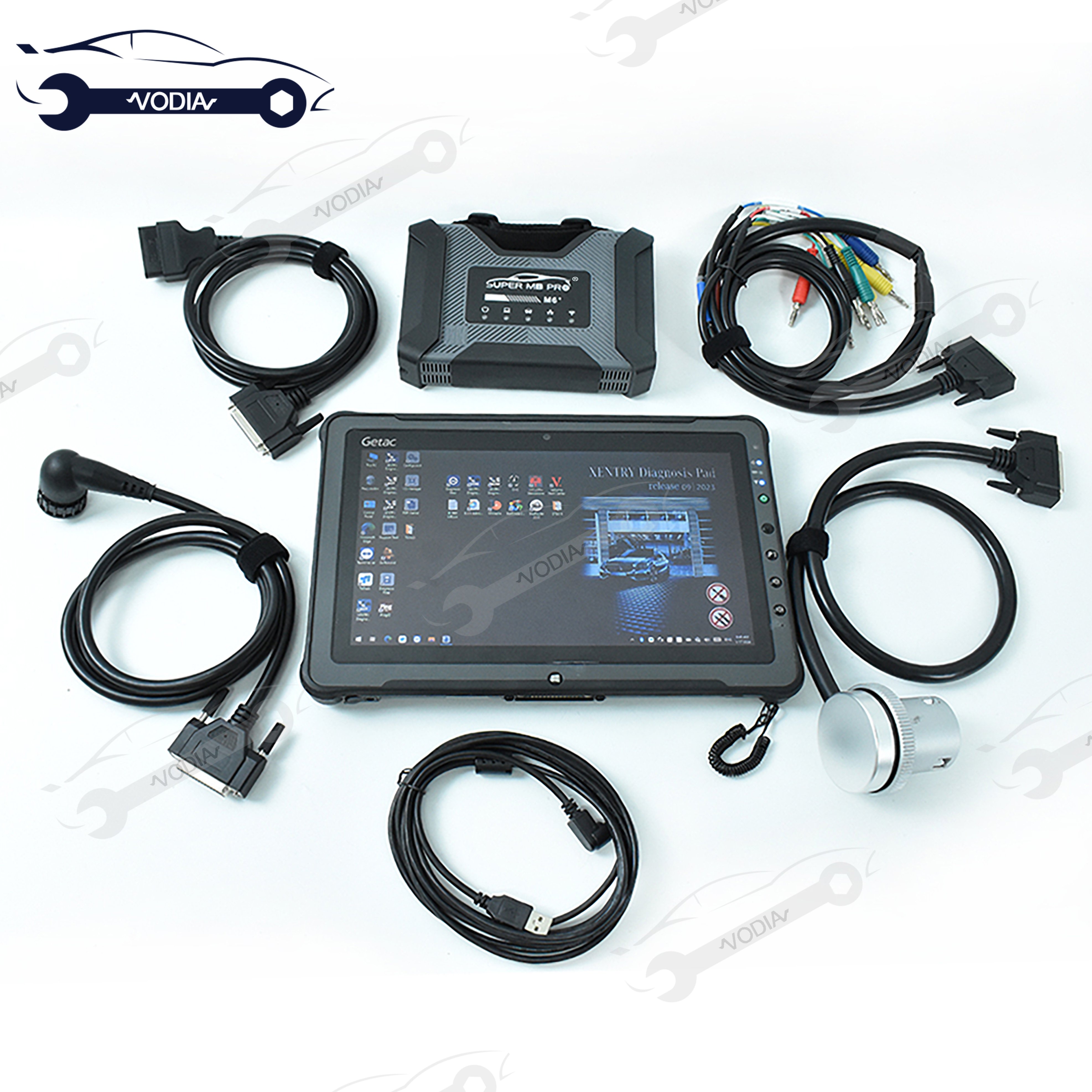 Newest SUPER MB Pro M6 Diagnosis V CI with Multiplexer XENTRY for Benz Car Truck Diagnostic Tool PK C4 C5 C6 and F110 Tablet