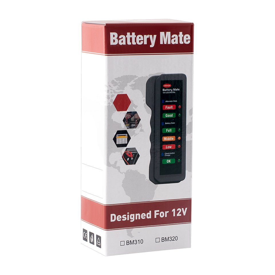 Kingbolen Automotive Car Battery Tester BM310 12V LED Digital Tester Analyzer Auto System Analyzer