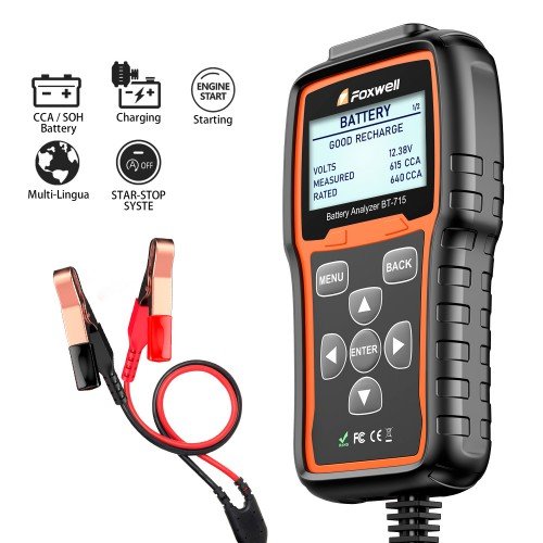 100% Original Foxwell BT-715 Battery Analyzer Support Multi-Language Replaced Foxwell BT-705 Battery Tester