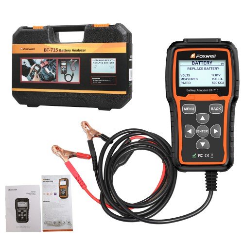 100% Original Foxwell BT-715 Battery Analyzer Support Multi-Language Replaced Foxwell BT-705 Battery Tester