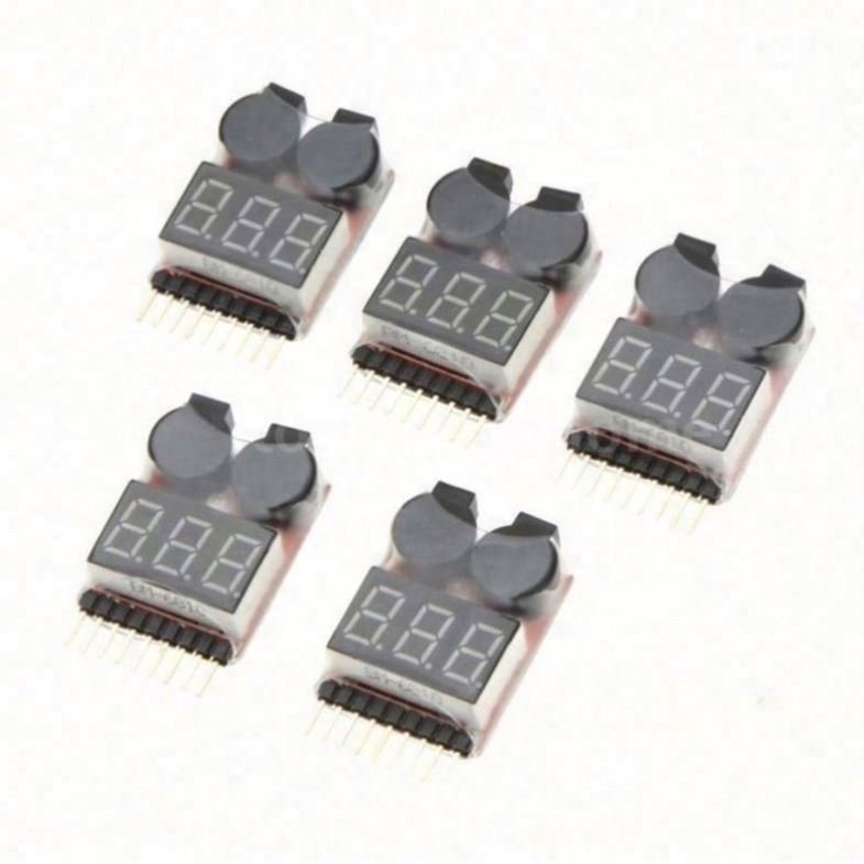 1-8S Lipo/Li-ion/Fe Battery Voltage 2IN1 Tester Low Voltage Buzzer Alarm