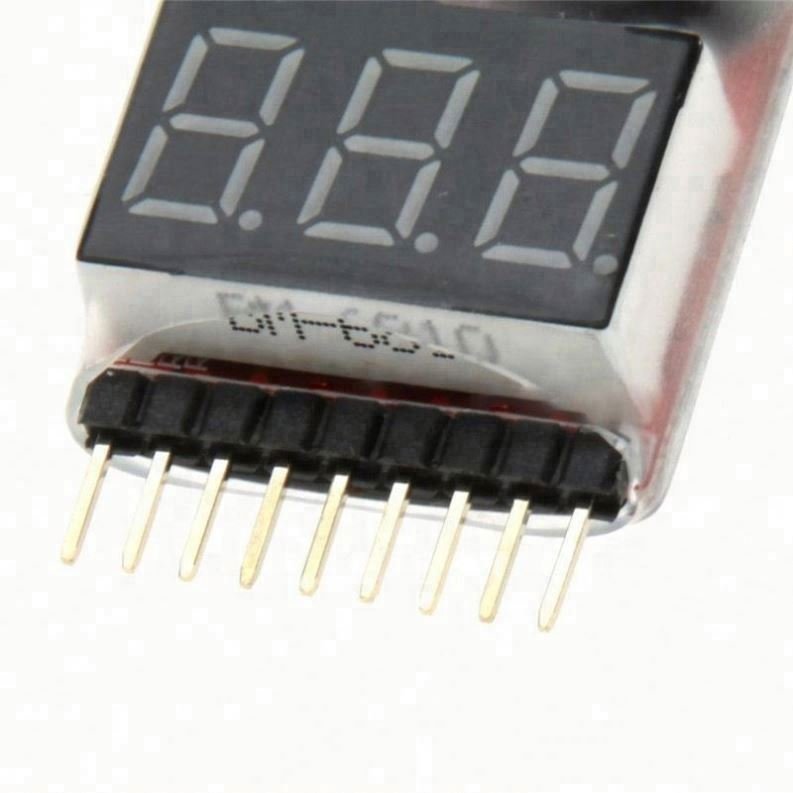 1-8S Lipo/Li-ion/Fe Battery Voltage 2IN1 Tester Low Voltage Buzzer Alarm