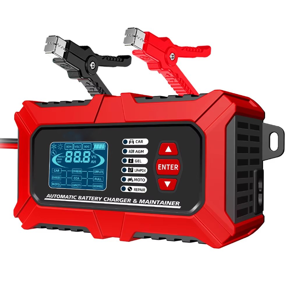 2 in 1 Battery Tester and Charger TK800 12V digital battery capacity tester Lead Acid LiFePO4 electric battery analyzer car