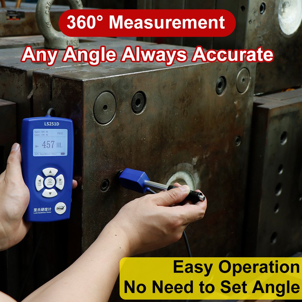 LS251D D Impact Device Digital Durometer Metal Leeb Hardness Tester Machine Portable Steel Durometer Leeb Hardness Tester