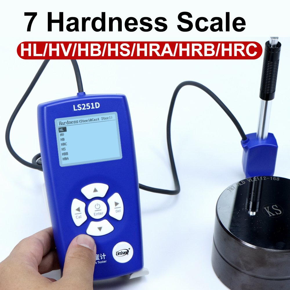 LS251D D Impact Device Digital Durometer Metal Leeb Hardness Tester Machine Portable Steel Durometer Leeb Hardness Tester