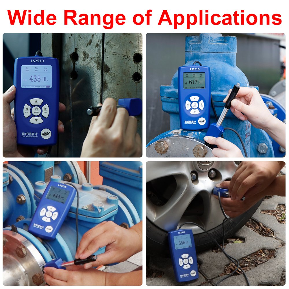 LS251D D Impact Device Digital Durometer Metal Leeb Hardness Tester Machine Portable Steel Durometer Leeb Hardness Tester