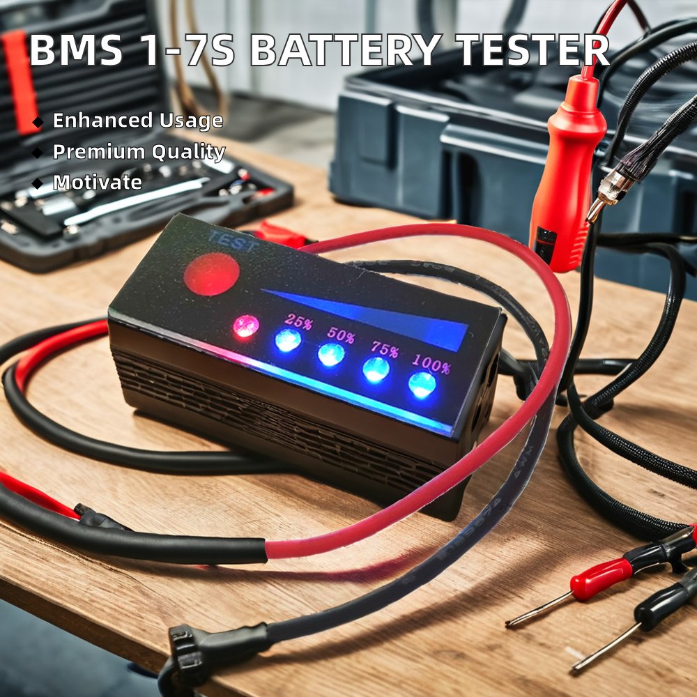 BMS LED Light Battery Tester LCD Indicator 1S 2S 3S 4S 5S 6S 7S Lithium Battery Capacity Current Battery Load Tester Accessory